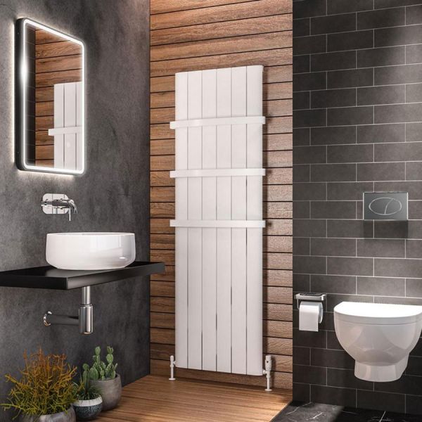 Eastbrook Peretti 1800 x 565 Matt White Aluminium Designer Radiator #2