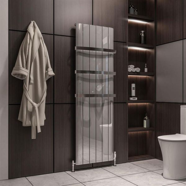 Eastbrook Peretti 1800 x 565 Polished Aluminium Designer Radiator #2