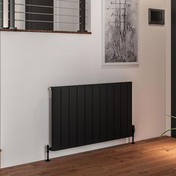 Eastbrook Peretti 600 x 1040 Matt Black Aluminium Designer Radiator #2