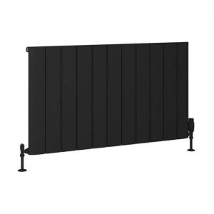Eastbrook Peretti 600 x 1040 Matt Black Aluminium Designer Radiator