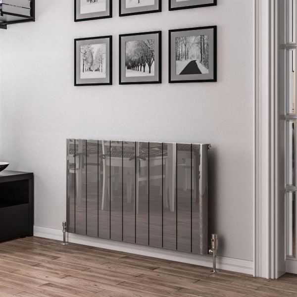 Eastbrook Peretti 600 x 1040 Polished Aluminium Designer Radiator #2