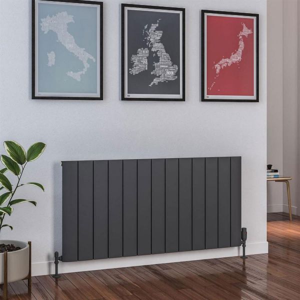 Eastbrook Peretti 600 x 1230 Matt Anthracite Aluminium Designer Radiator #2