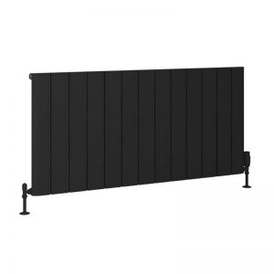 Eastbrook Peretti 600 x 1230 Matt Black Aluminium Designer Radiator
