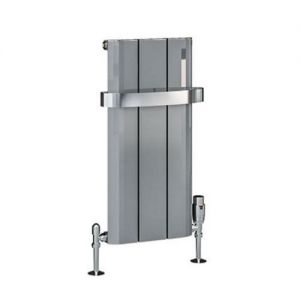 Eastbrook Peretti 600 x 280 Polished Aluminium Designer Radiator