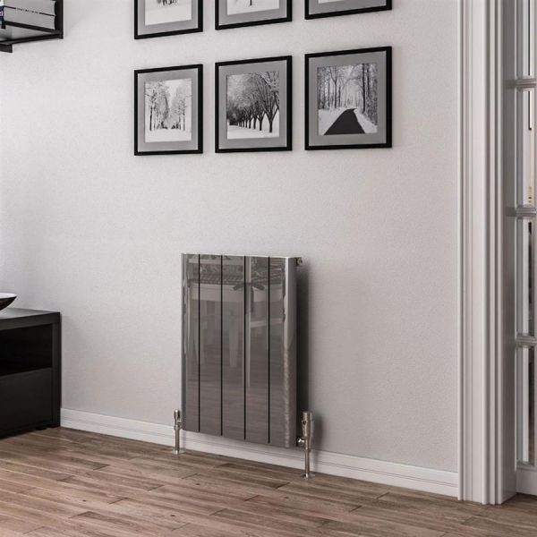 Eastbrook Peretti 600 x 470 Polished Aluminium Designer Radiator #2