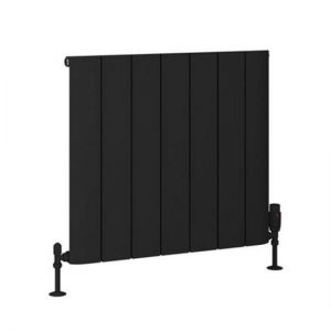 Eastbrook Peretti 600 x 660 Matt Black Aluminium Designer Radiator