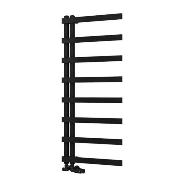 Eastbrook Platani 1150 x 500 Matt Black Designer Towel Rail