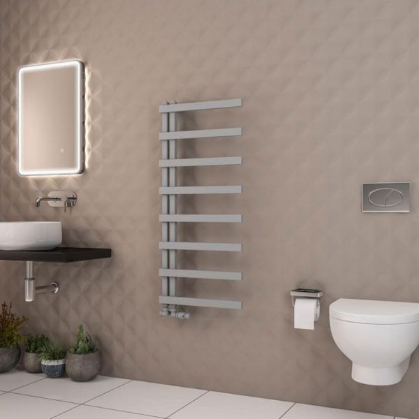 Eastbrook Platani 1150 x 500 Matt Grey Designer Towel Rail #2