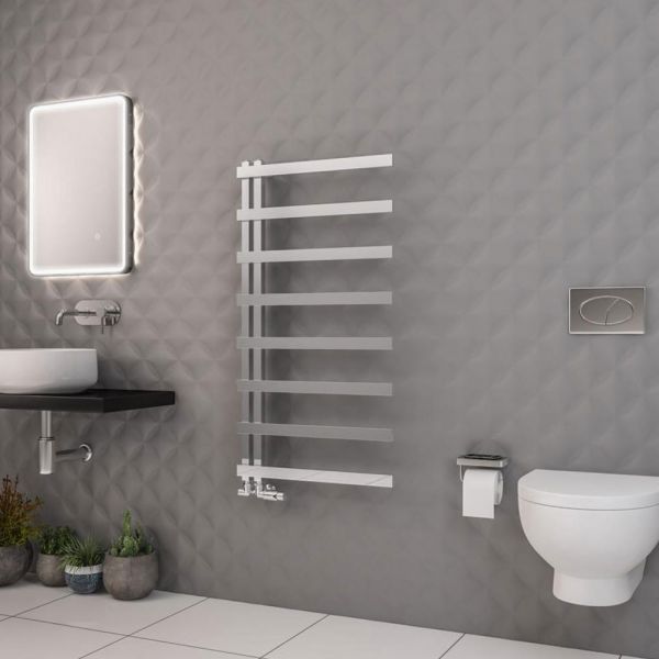 Eastbrook Platani 1150 x 600 Chrome Designer Towel Rail #2