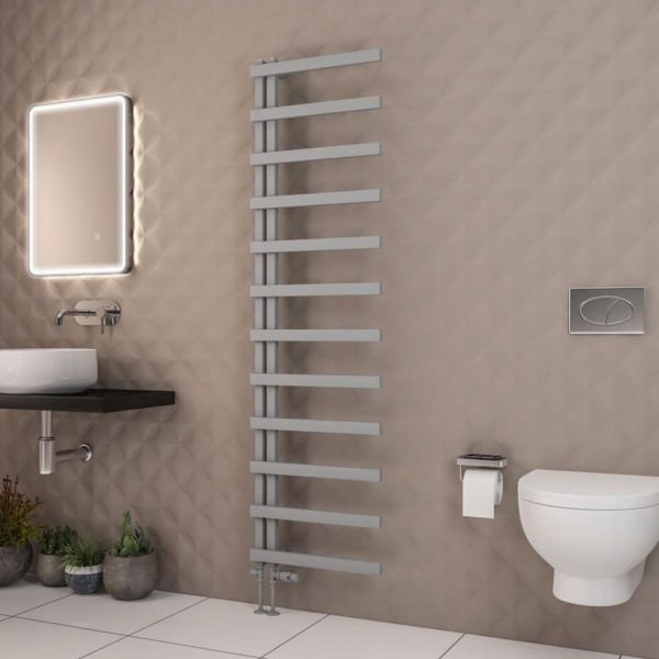Eastbrook Platani 1800 x 500 Matt Grey Designer Towel Rail #2