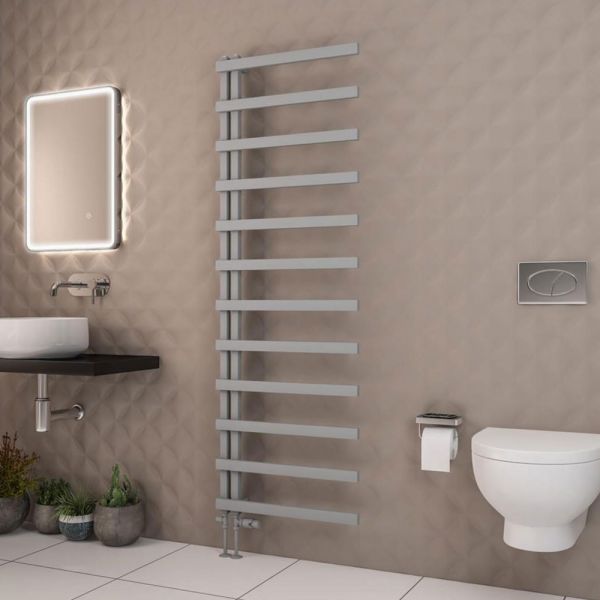 Eastbrook Platani 1800 x 600 Matt Grey Designer Towel Rail #2