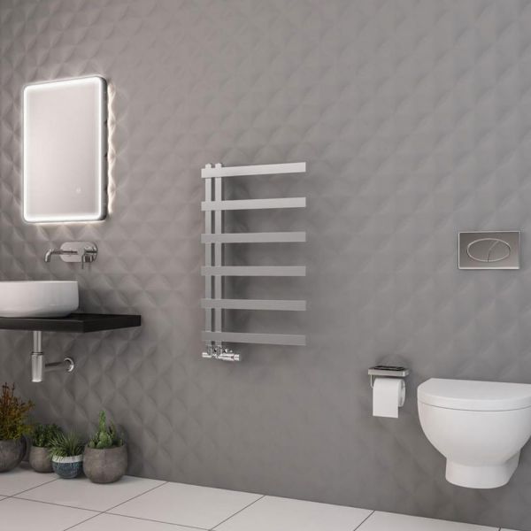 Eastbrook Platani 800 x 500 Chrome Designer Towel Rail #2