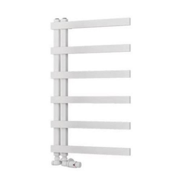 Eastbrook Platani 800 x 500 Matt White Designer Towel Rail