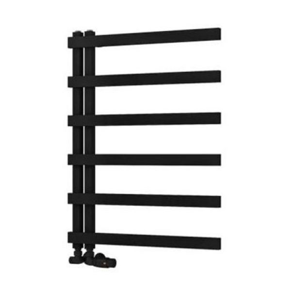 Eastbrook Platani 800 x 600 Matt Black Designer Towel Rail