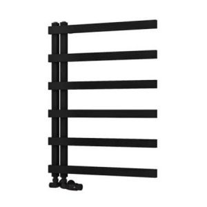 Eastbrook Platani 800 x 600 Matt Black Designer Towel Rail