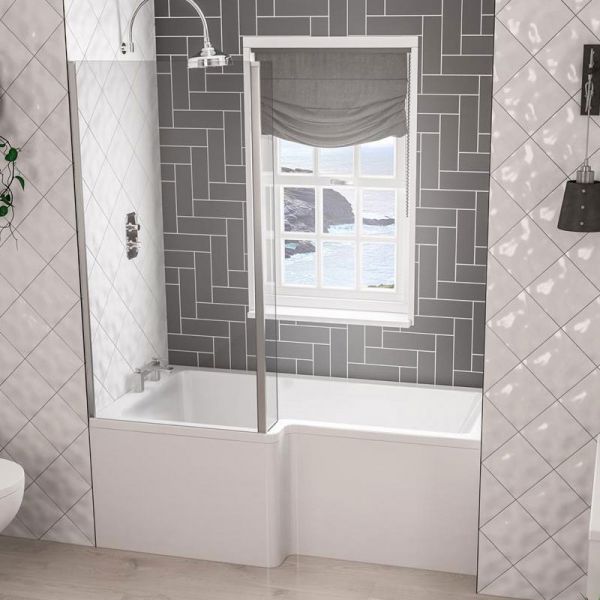 Eastbrook Portland L Shaped 1700 x 850 Left Hand Shower Bath #2
