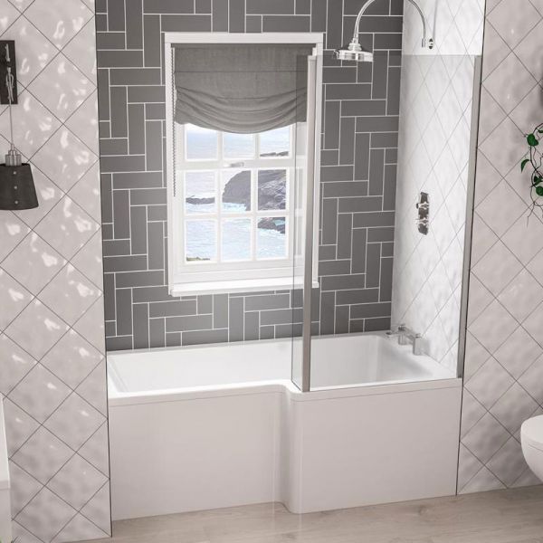 Eastbrook Portland L Shaped 1700 x 850 Right Hand Shower Bath #2