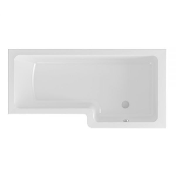 Eastbrook Portland L Shaped 1700 x 850 Right Hand Shower Bath