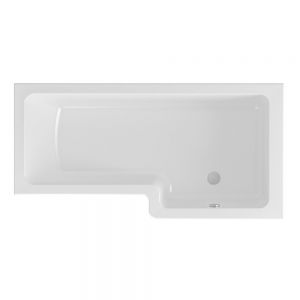 Eastbrook Portland L Shaped 1700 x 850 Right Hand Shower Bath