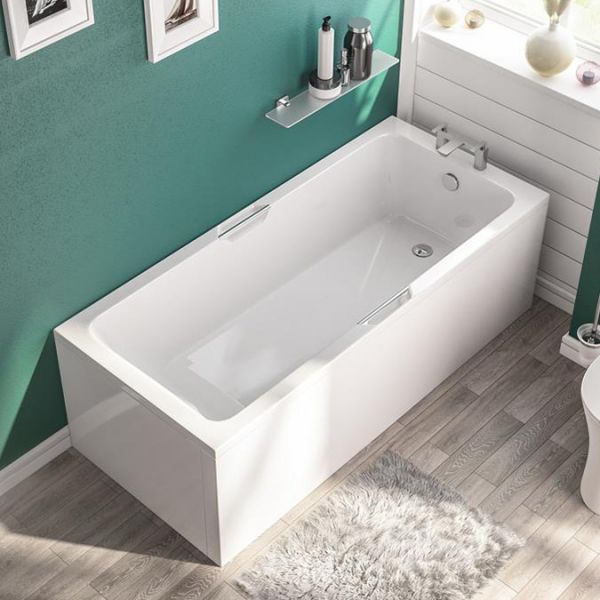 Eastbrook Beauforte Reinforced Portland Low Level 1700 x 700 Single Ended Bath with Twin Grips #2
