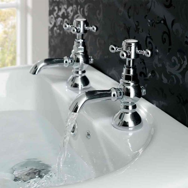 Eastbrook Portobello Chrome Basin Pillar Taps
