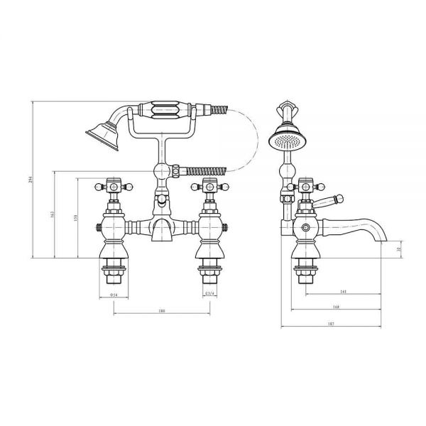 Eastbrook Portobello Chrome Bath Shower Mixer Tap #2