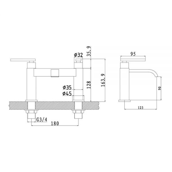 Eastbrook Prado 550 Chrome Bath Filler Tap #2