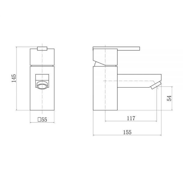 Eastbrook Prado 600 Chrome 1 Hole Bath Filler Tap #2