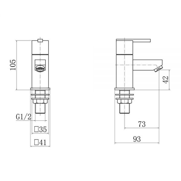 Eastbrook Prado 600 Chrome Basin Pillar Taps #2