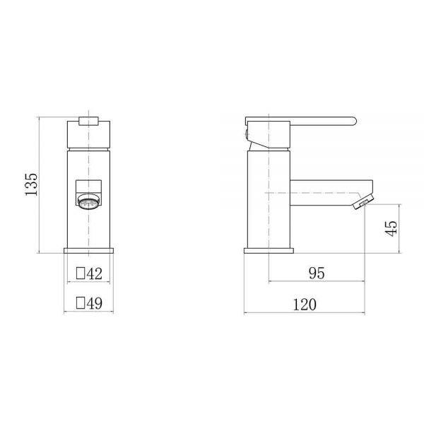 Eastbrook Prado 600 Chrome Mono Basin Mixer Tap with Waste #2