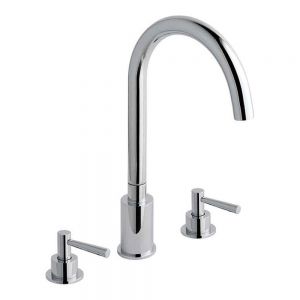 Eastbrook Prado Lever Chrome Deck Mounted 3 Hole Bath Filler Tap