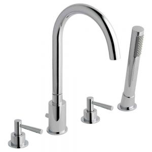 Eastbrook Prado Lever Chrome Deck Mounted 4 Hole Bath Shower Mixer Tap