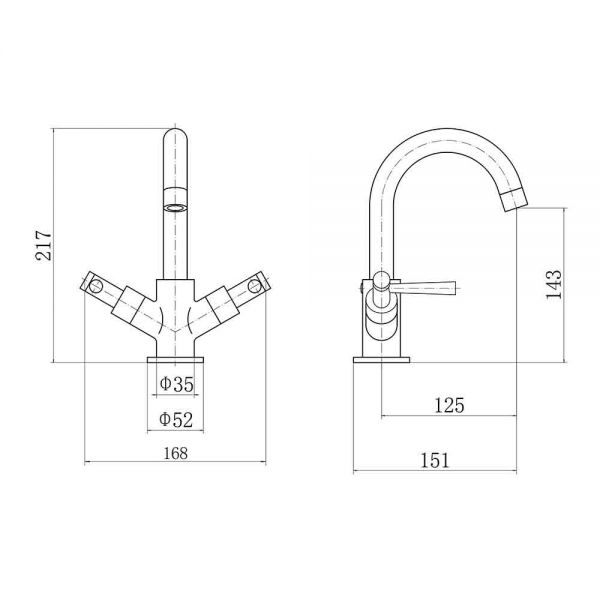 Eastbrook Prado Lever Chrome Mono Basin Mixer Tap with Waste #2