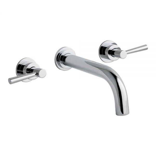 Eastbrook Prado Lever Chrome 3 Hole Wall Mounted Basin Mixer Tap