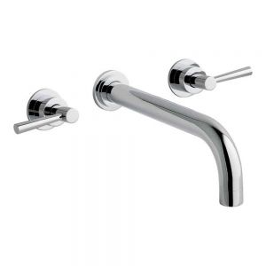Eastbrook Prado Lever Chrome 3 Hole Wall Mounted Bath Filler Tap