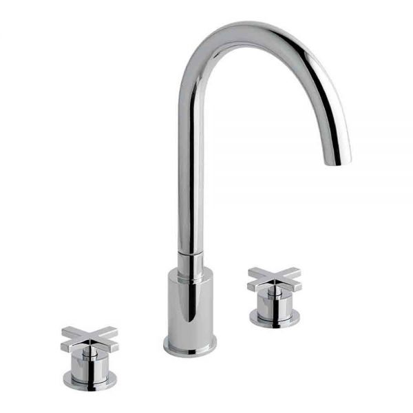 Eastbrook Prado Star Chrome Deck Mounted 3 Hole Bath Filler Tap