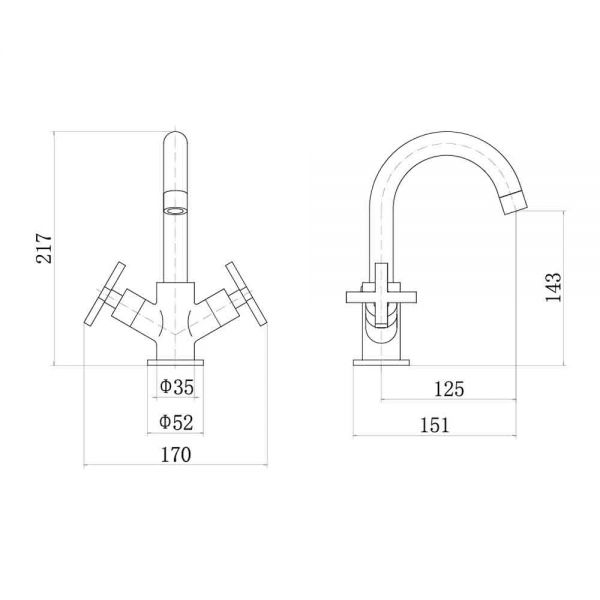 Eastbrook Prado Star Chrome Mono Basin Mixer Tap with Waste #2