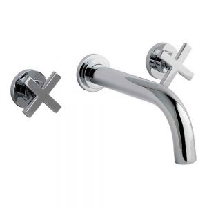 Eastbrook Prado Star Chrome 3 Hole Wall Mounted Basin Mixer Tap