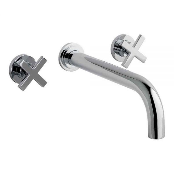 Eastbrook Prado Star Chrome 3 Hole Wall Mounted Bath Filler Tap