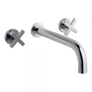 Eastbrook Prado Star Chrome 3 Hole Wall Mounted Bath Filler Tap