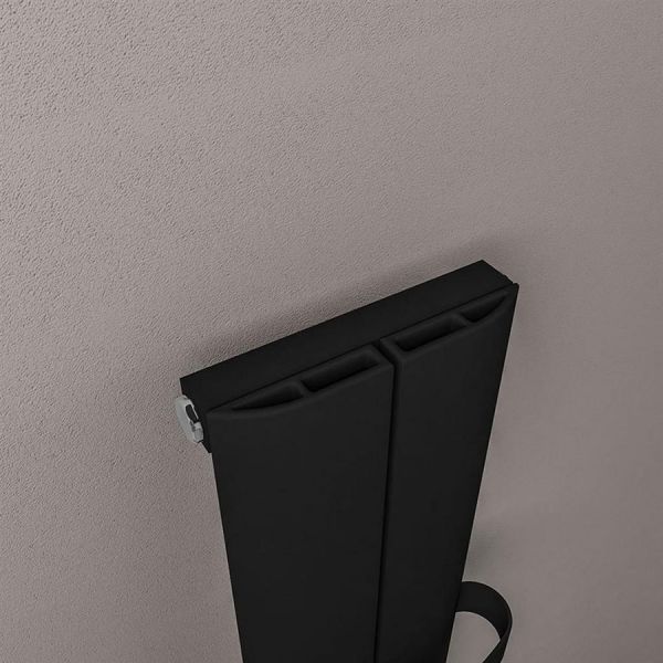 Eastbrook Preston 1800 x 185 Matt Black Aluminium Designer Radiator #3