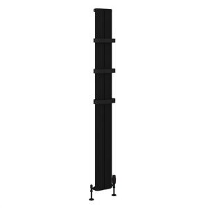 Eastbrook Preston 1800 x 185 Matt Black Aluminium Designer Radiator