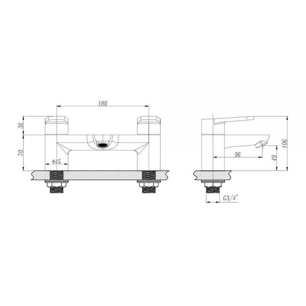 Eastbrook Prestwood Chrome Bath Filler Tap #2