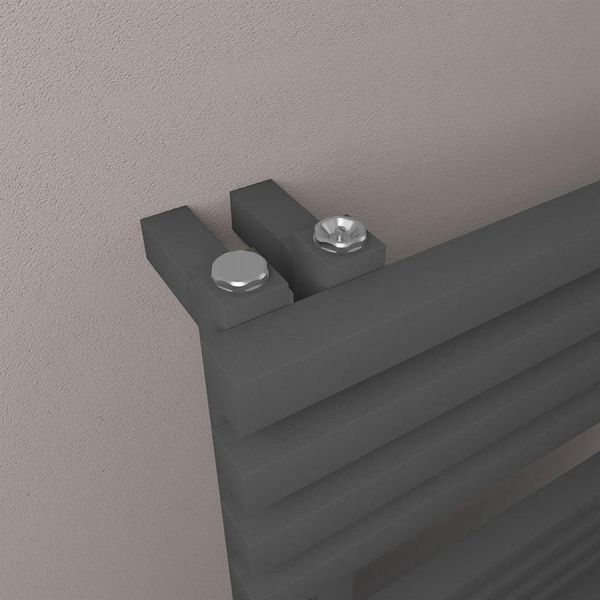 Eastbrook Reinbach 1200 x 500 Matt Anthracite Designer Towel Rail #3
