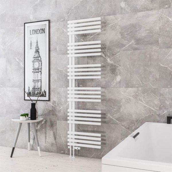 Eastbrook Reinbach 1800 x 500 Matt White Designer Towel Rail #2