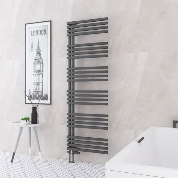 Eastbrook Reinbach 1800 x 600 Matt Anthracite Designer Towel Rail #2