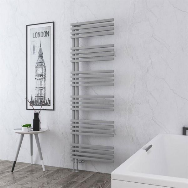 Eastbrook Reinbach 1800 x 600 Matt Grey Designer Towel Rail #2