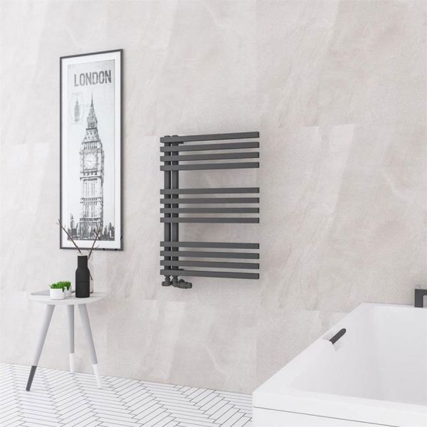 Eastbrook Reinbach 800 x 600 Matt Anthracite Designer Towel Rail #2
