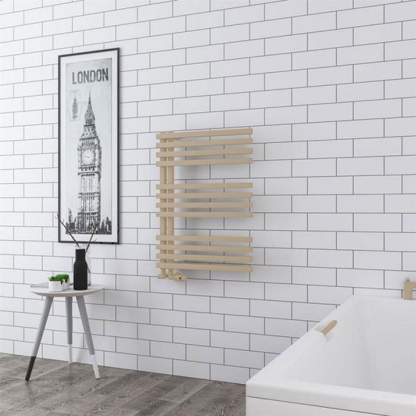 Eastbrook Reinbach 800 x 600 Matt Cappuccino Designer Towel Rail #2