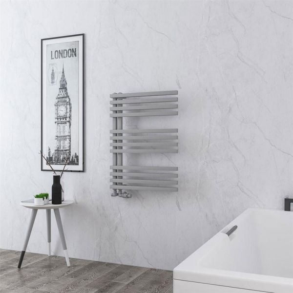 Eastbrook Reinbach 800 x 600 Matt Grey Designer Towel Rail #2